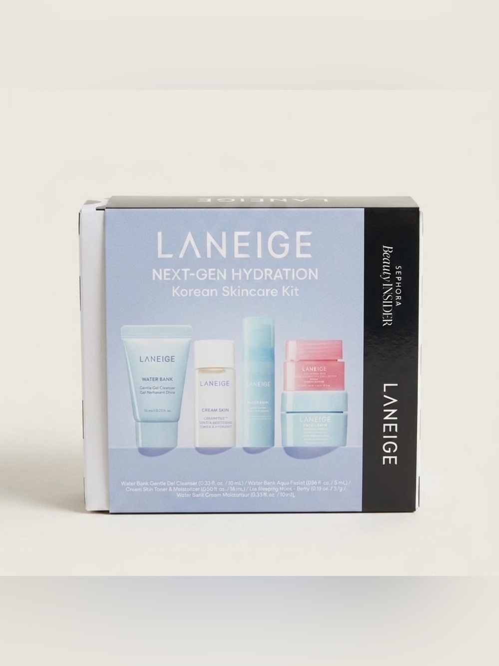 LANEIGE Next-Gen Hydration Korean Skincare Kit Minis Travel Kit 5 Piece Set